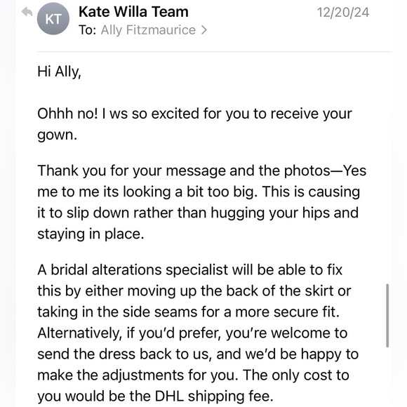 New Kate Willa Rachel Halter Gown AU Size 10 - Picture 9 of 10